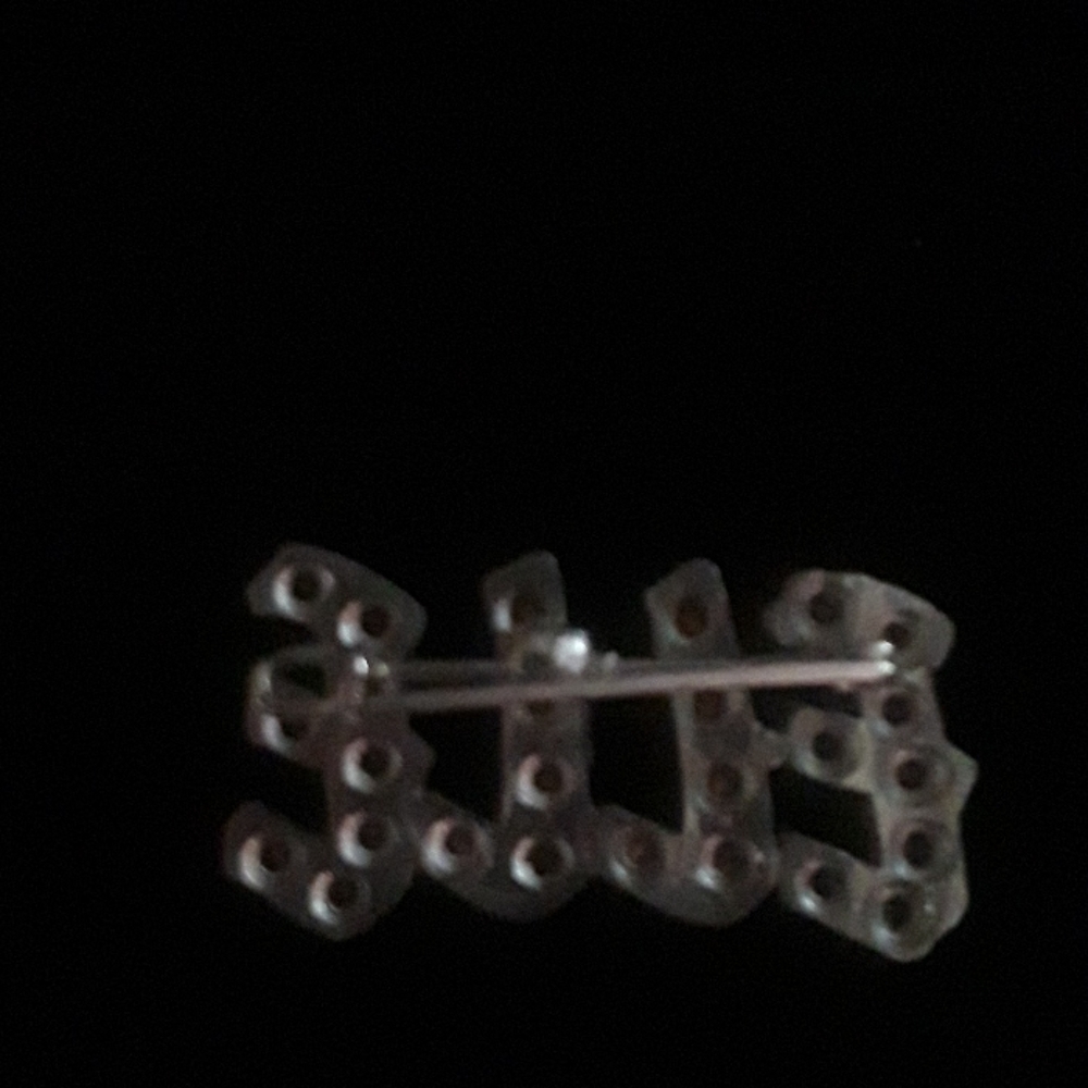 Vintage: Cute Blue Rhinestone Pin - Picture 3 of 3